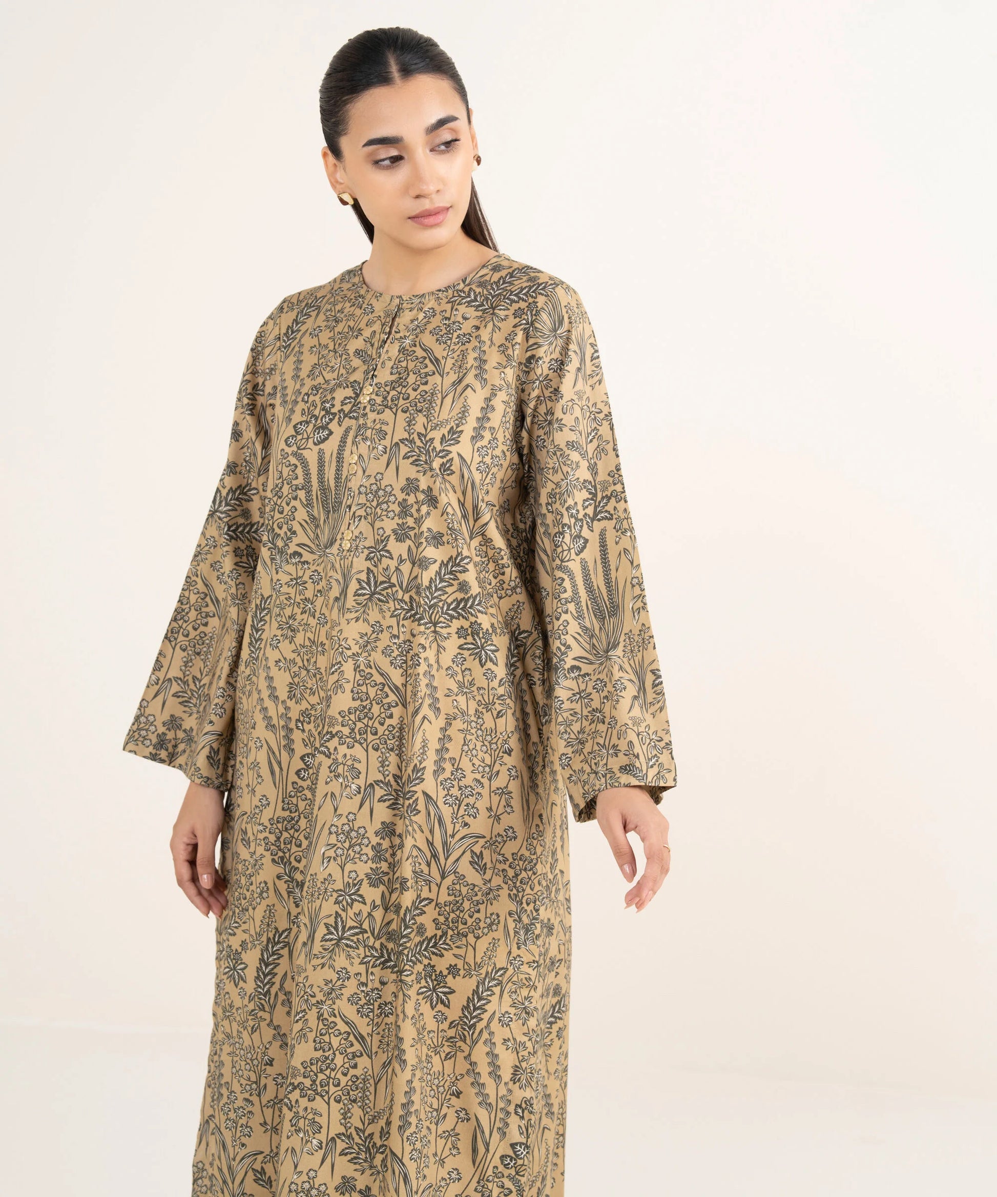 SAPPHIRE-Printed Lawn Viscose Shirt-03PPRW25V218_999