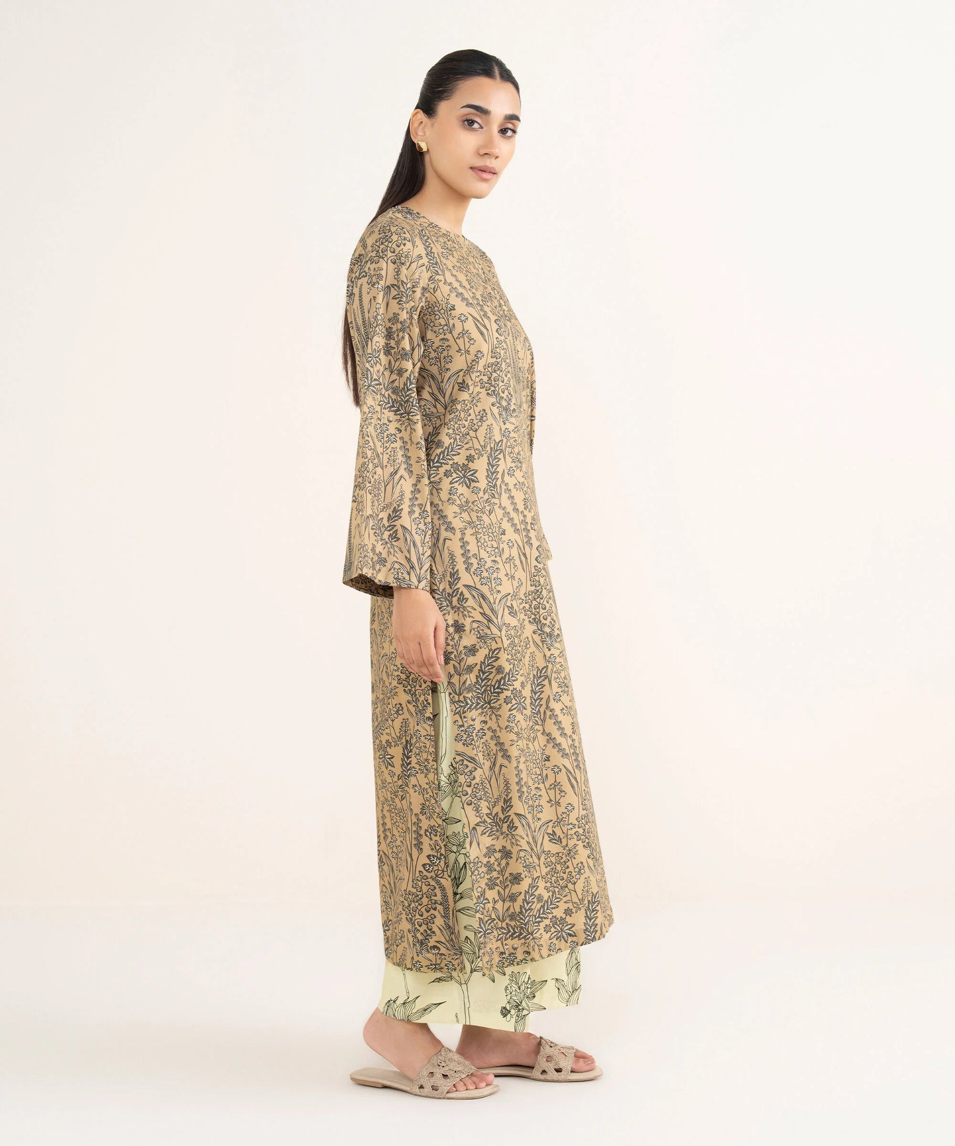 SAPPHIRE-Printed Lawn Viscose Shirt-03PPRW25V218_999