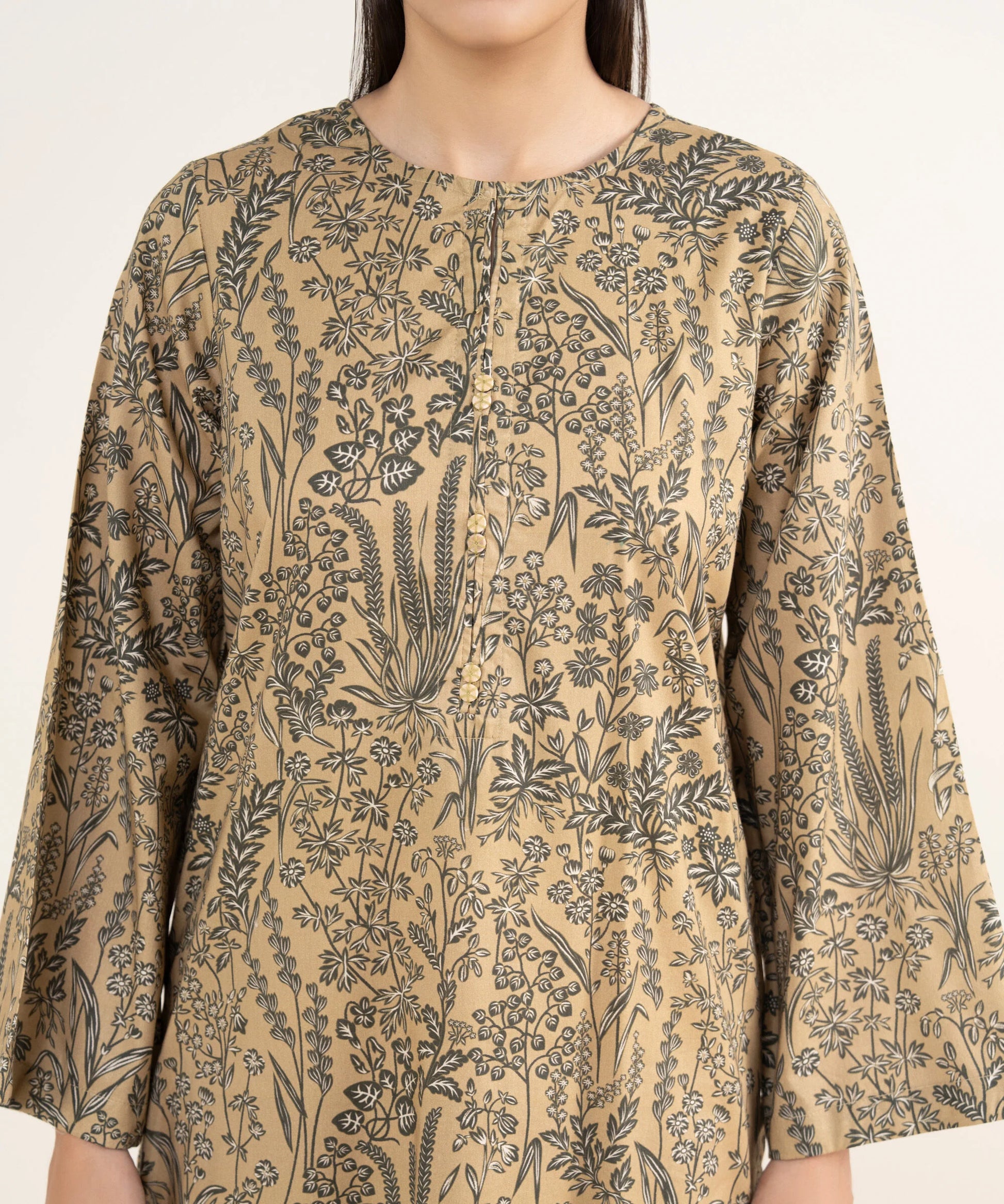 SAPPHIRE-Printed Lawn Viscose Shirt-03PPRW25V218_999