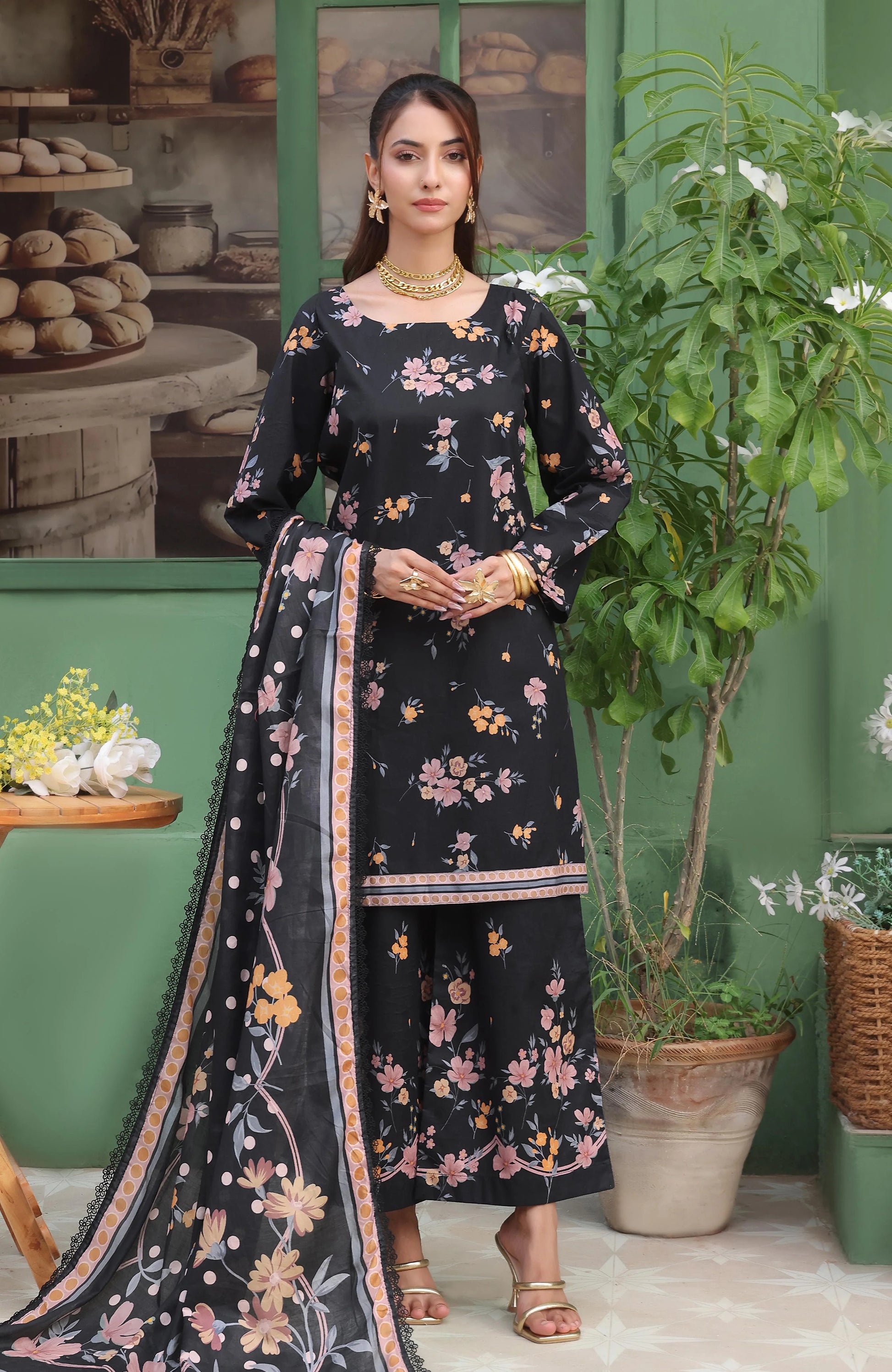 AL ZOHAIB-Coco Cords Printed 3 Piece-CC-5-25-03