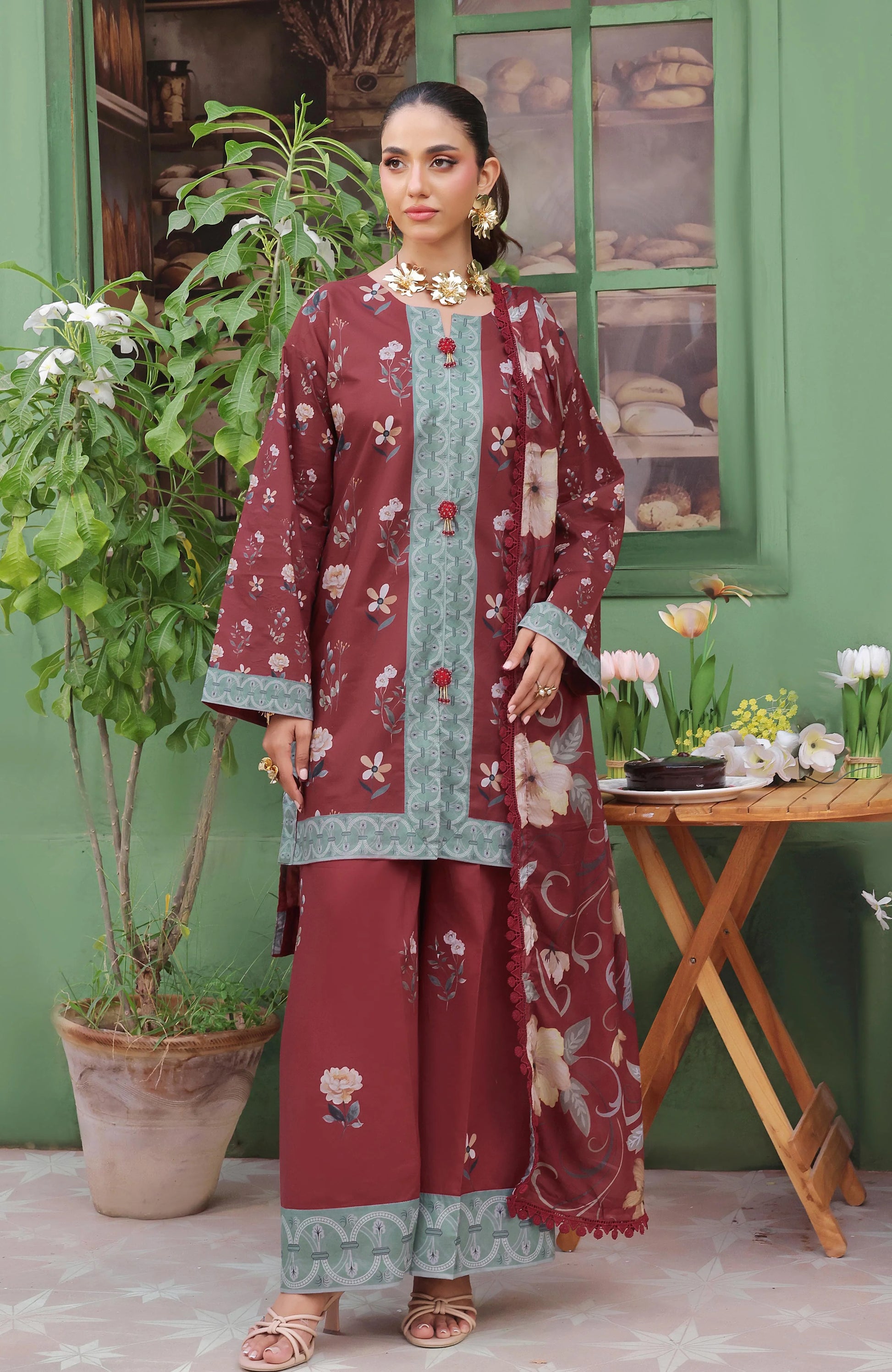 AL ZOHAIB-Coco Cords Printed 3 Piece-CC-5-25-04