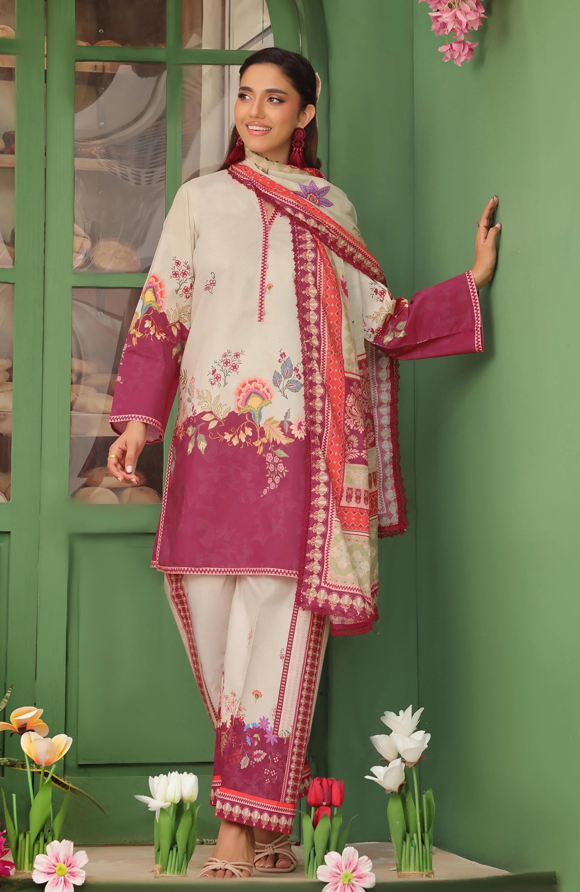 AL ZOHAIB-Coco Cords Printed 3 Piece-CC-5-25-09