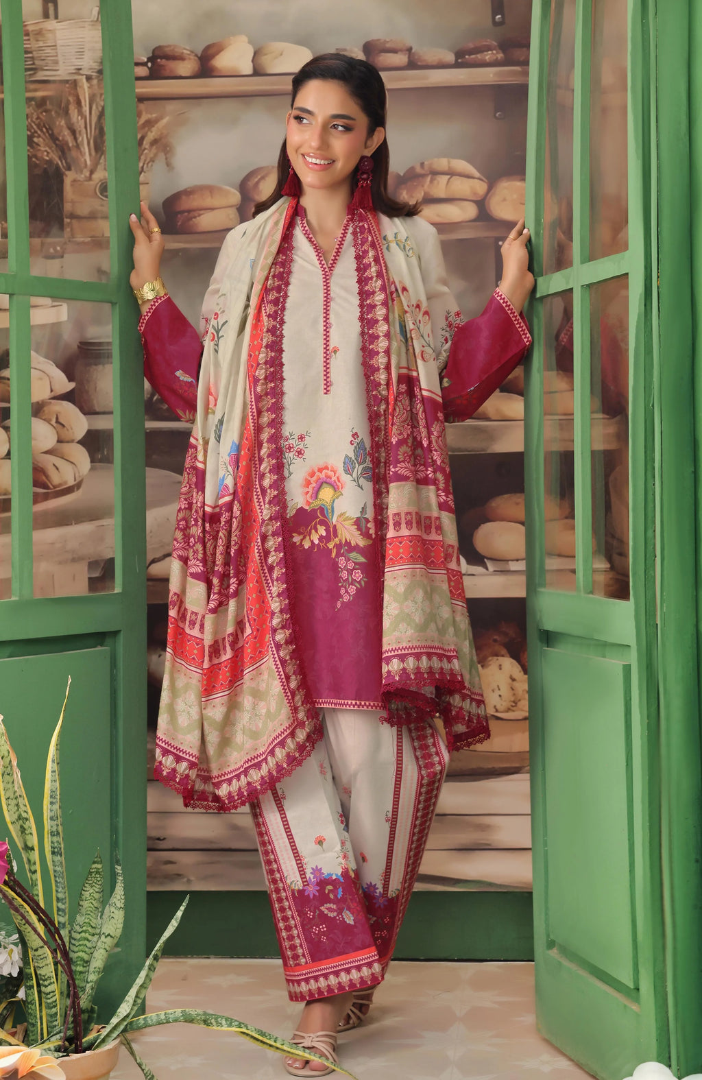 AL ZOHAIB-Coco Cords Printed 3 Piece-CC-5-25-09