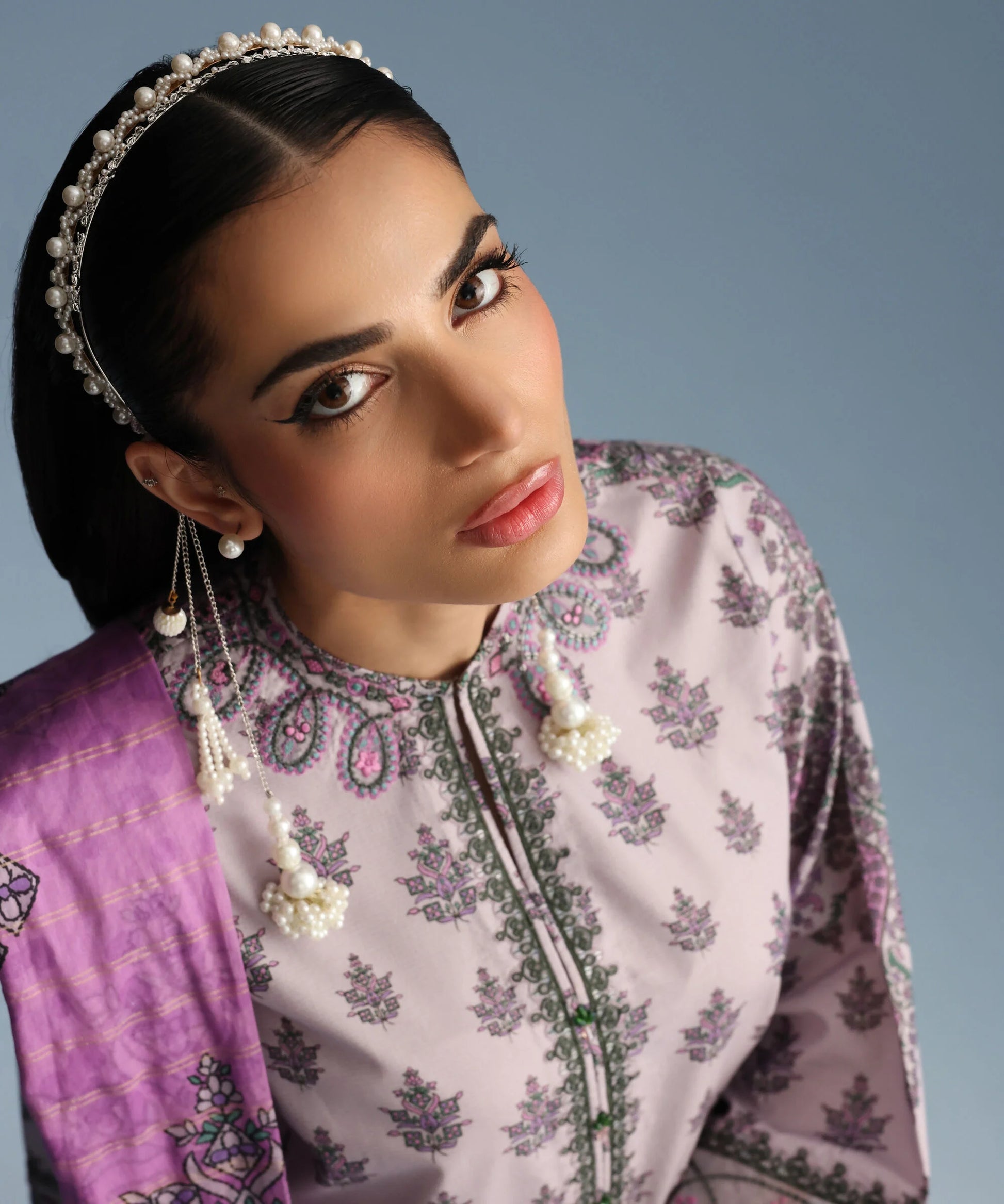 SAPPHIRE-3 Piece - Embroidered Lawn Suit-U3PESG25V538
