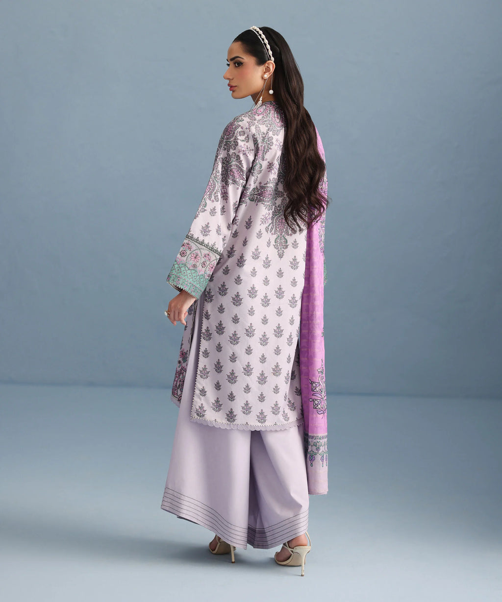 SAPPHIRE-3 Piece - Embroidered Lawn Suit-U3PESG25V538