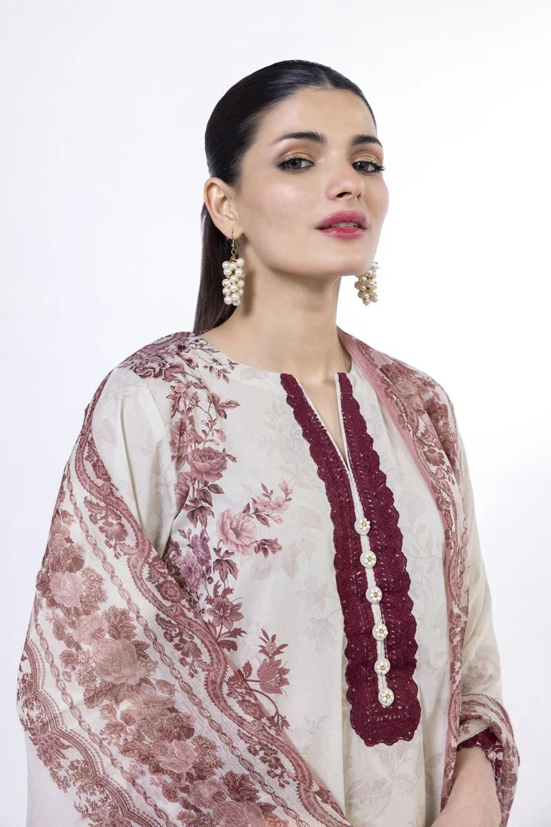 KHAADI-Embroidered 3 Piece-AS507A