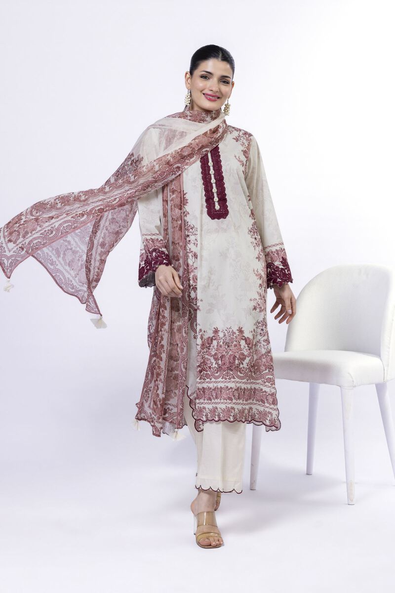 KHAADI-Embroidered 3 Piece-AS507A